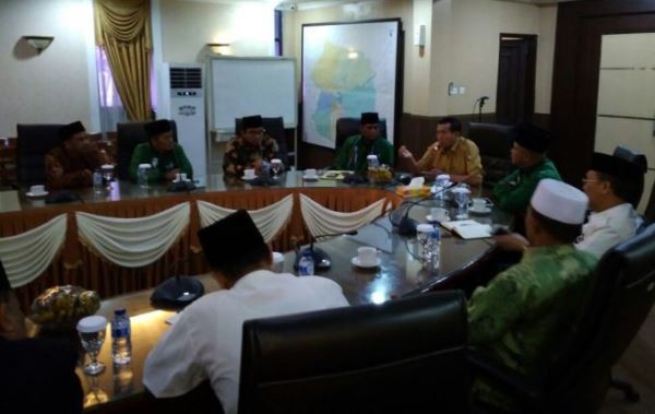 Suasana pertemuan Walikota Pekanbaru dengan pengurus PWNU Riau