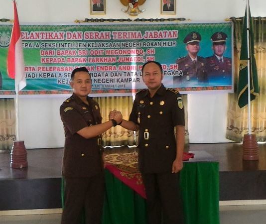 Kejari Rohil Sertijab Kasintel, Sri Odit Megonondo SH Jabat Kasipidsus Pekanbaru