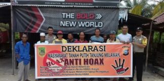 Masyarakat Tanah Putih Tanjung Melawan dan Polri Deklarasi Anti Hoax dan Isu Sara
