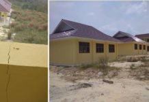 Belum Setahun Dibangun, Gedung Unit Baru SMK Rumbai Sudah Retak-Retak