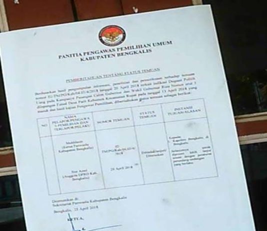 Dugaan Politik Uang, NA Oknum Anggota DPRD Bengkalis Jadi Tersangka
