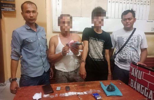 Sedang Asyik Mengemas Sabu Di Mahato, 2 Pengedar Narkoba Diciduk Polsek Tambusai Utara