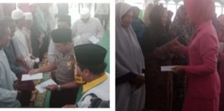 Jajaran Polres Rohil Serahkan Zakat Profesi Kepada Para Kaum Duafah
