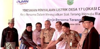 2019 Riau Terang, Gubernur Riau Resmikan 17 Lokasi Listrik Desa