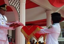 Bupati Rokan Hilir H Suyatno Jadi Irup HUT RI Ke- 73 Tahun Di Lapangan MTQ