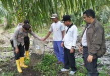 Polsek Panipahan Patroli Tapal Batas Riau-Sumut