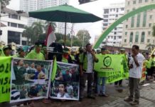 Tuntut Keadilan, DPC SBSI 1992 Kota Medan Geruduk Polrestabes dan DPRD Medan
