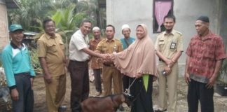 PT Sari Dumai Sejati Serahkan Bantuan Ternak Kambing Untuk Warga Kelompok Tani