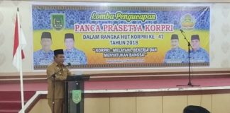 Wabup Rohil Janjikan Hadiah Kepada Pemenang Lomba Pembacaan Panca Prasetya Korpri