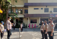 Polresta Pekanbaru Gelar Upacara Korp Lapor Kenaikan Pangkat Penghargaan