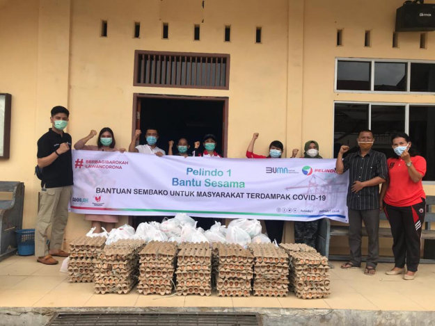 PT Pelindo 1 Cabang Dumai Salurkan Bantuan Sembako Akhir Tahun 2020