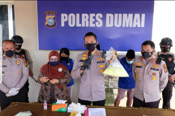 Polres Dumai Kembali Ungkap Pelaku Jaringan Kurir Sabu 201,49 grm.