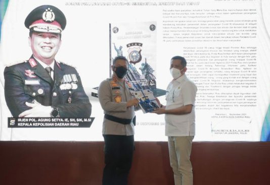 Tangani Covid-19, Kapolda Riau Launching Aplikasi “Bersama Selamatkan Riau”