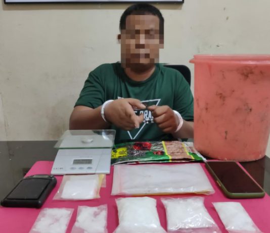 Resnarkoba Polres Kampar Tangkap Bandar Shabu Serta Barang bukti 204 Gram Shabu