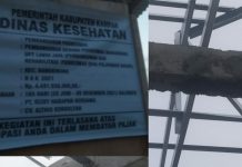 Proyek Pekerjaan Pagar Kantor Dinkes Kampar Diduga Asal Jadi
