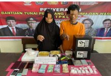 Polsek Perhentian Raja Ringkus Pasutri Terduga Bandar Narkoba Dan Satu Pemakai