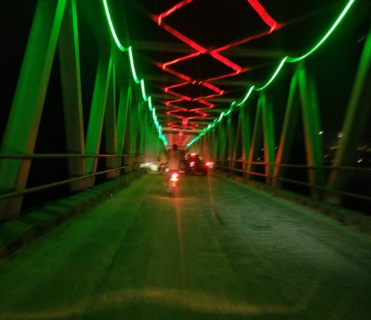 Bersamaan Baholek Godang Kampar, Dishub Kampar Membuat Jembatan Kampung Gadang Terang Benderang