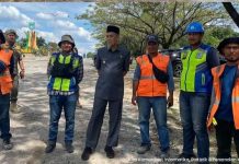 Walikota Dumai Tinjau Pekerjaan Peningkatan Jalan Perwira Dumai Oleh Dirjen Kementerian PUPR