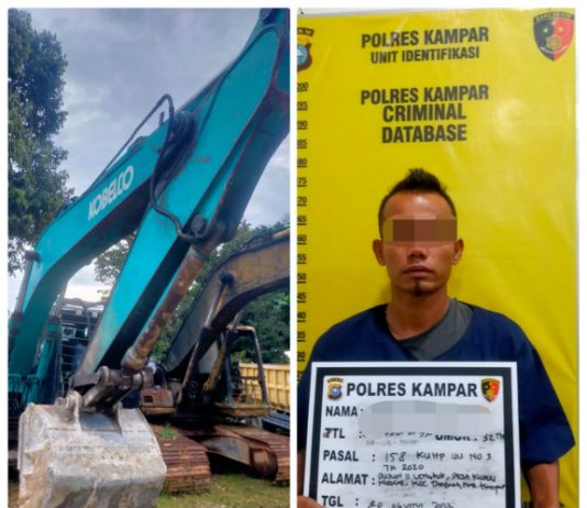 SatReskrim Polres Kampar Tangkap Pelaku Galian C Ilegal Serta Barang Bukti
