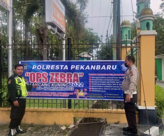 Jelang Pelaksanaan Operasi Zebra Lancang Kuning 2022, Polresta Pekanbaru Gencar Lakukan Sosialisasi