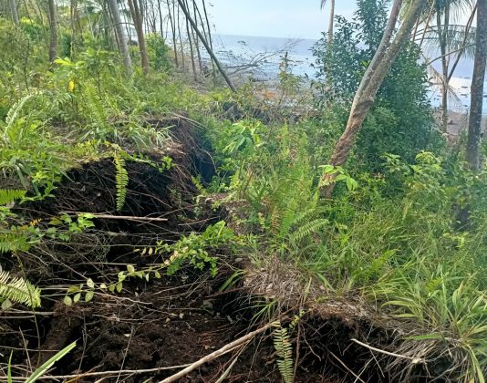 Dandim 0303 Tinjau Lokasi Longsor Muntai Barat Bengkalis