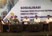 Kasi B bidang Intelijen Kejati Riau Jadi Narasumber Pada Kegiatan Sosialisasi Penerapan Sistem Manajemen Anti Penyuapan