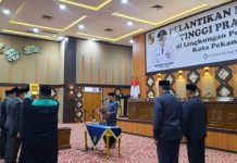 Pj Walikota Pekanbaru Lantik Empat Pejabat Esselon II Dilingkungan Pemko Pekanbaru