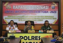 Polres Langkat Rapat Kordinasi Lintas Sektoral Dalam Rangka OPS Lilin Toba 2023