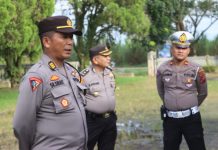 Polres Langkat Amankan Pendistribusian Logistik Pemilu 2024 KPU Kabupaten Langkat