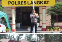 Kapolres Langkat Pimpin Simulasi PAM TPS Dalam Persiapan PEMILU 2024