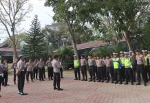 Polres Langkat Gelar Apel Pengamanan Pleno Terakhir KPU Langkat
