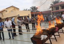 Polres Langkat Musnahkan Barang Bukti Narkotika Jenis Ganja Dan Narkotika