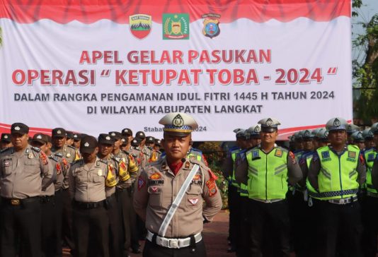 Wakapolres Langkat Pimpin Apel Gelar Pasukan Operasi Ketupat Toba 2024