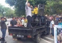 Ratusan Massa GPPMK Gelar Unjukrasa Desak Kejati Riau Usut Dan Buka Kembali Kasus Dugaan Korupsi Proyek Payung Elektrik
