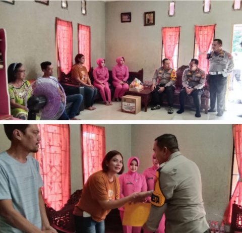 Dalam Rangka HUT Bhayangkara Ke-78, Kapolresta Pekanbaru Bersama PJU Anjang Sana Ke Rumah Personil