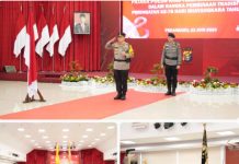 Polda Riau Gelar Upacara Pemuliaan Nilai-nilai Tribrata Pataka Tuah Sakti Hamba Negeri