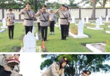 Peringatan Hari Bhayangkara Ke-78, Polda Riau Gelar Ziarah Di TMP Kusuma Dharma Pekanbaru