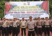 Polres Langkat Gelar Apel Pasukan Operasi Mantap Praja Toba 2024