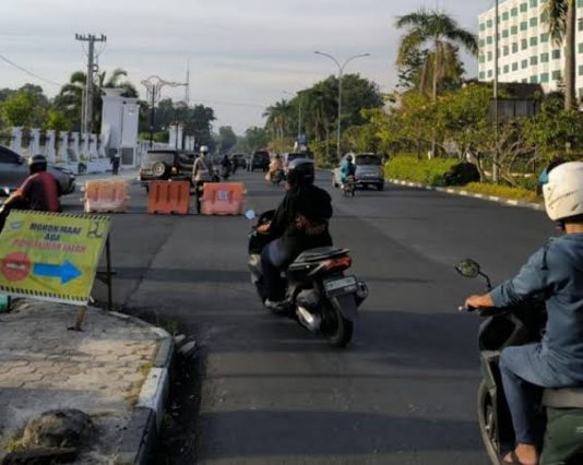 Dinas PUPR Riau Gesa Pekerjaan Pelebaran Jalan Diponegoro dan Thamrin