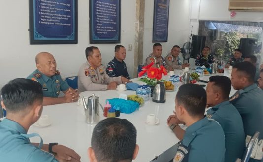 Polres Dumai Gelar Coffee Morning Bersama POMAL Lanal Dumai