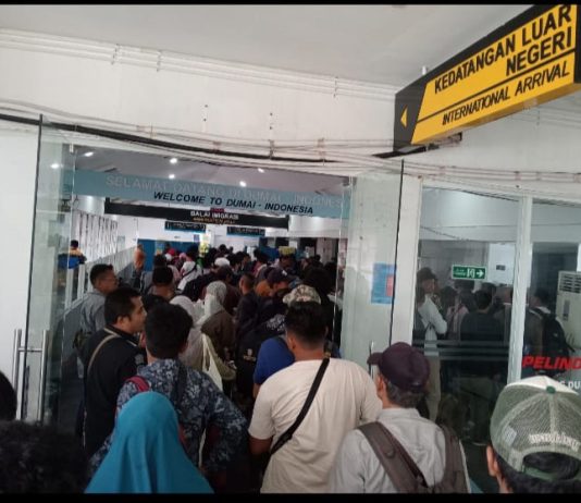 H-2 Idul Fitri, Arus Mudik Penumpang Luar Negeri di Terminal Pelindo Dumai Terus meningkat