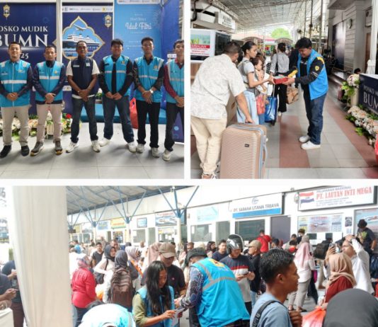 PLN, Pelindo dan Pupuk Indonesia Siaga Layani Arus Balik Warga di Posko Mudik BUMN 2025 Pelabuhan Tanjung Balai Karimun