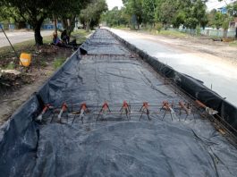 Jalan Datuk Laksamana Dumai Kini Proses Pembetonan Rigid Dengan Mutu Beton Tinggi