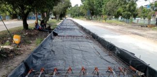 Jalan Datuk Laksamana Dumai Kini Proses Pembetonan Rigid Dengan Mutu Beton Tinggi