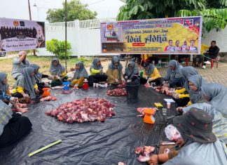 Pererat Solidaritas, PWMOI Riau dan DNT Tour and Travel Gelar Kuban Sembelih 4 Ekor Sapi