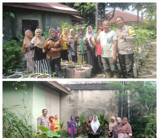 Polsek Bukit Raya, Sambangi Kebun KWT Mekar Sari, Ajak Warga Manfaatkan Pekarangan